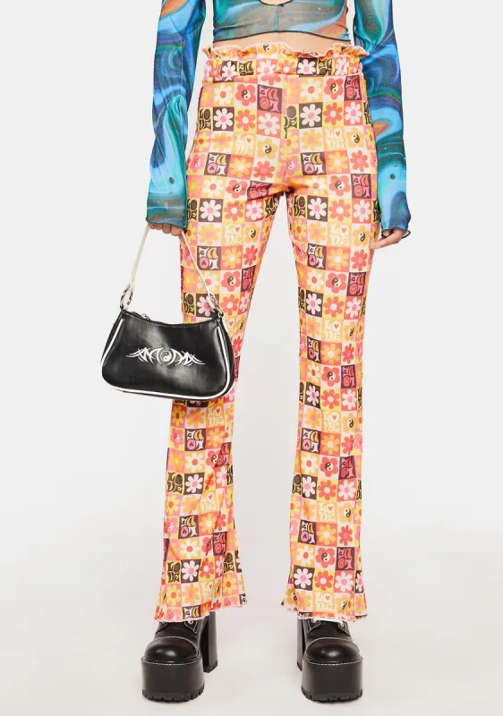 Flower Print Trousers sold by Dolls Kill