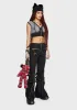 Pinstripe Super D-Ring Pants sold by Dolls Kill