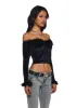 Filthy Femme Velvet Crop Top sold by Dolls Kill