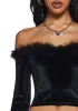 Filthy Femme Velvet Crop Top sold by Dolls Kill