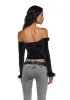 Filthy Femme Velvet Crop Top sold by Dolls Kill