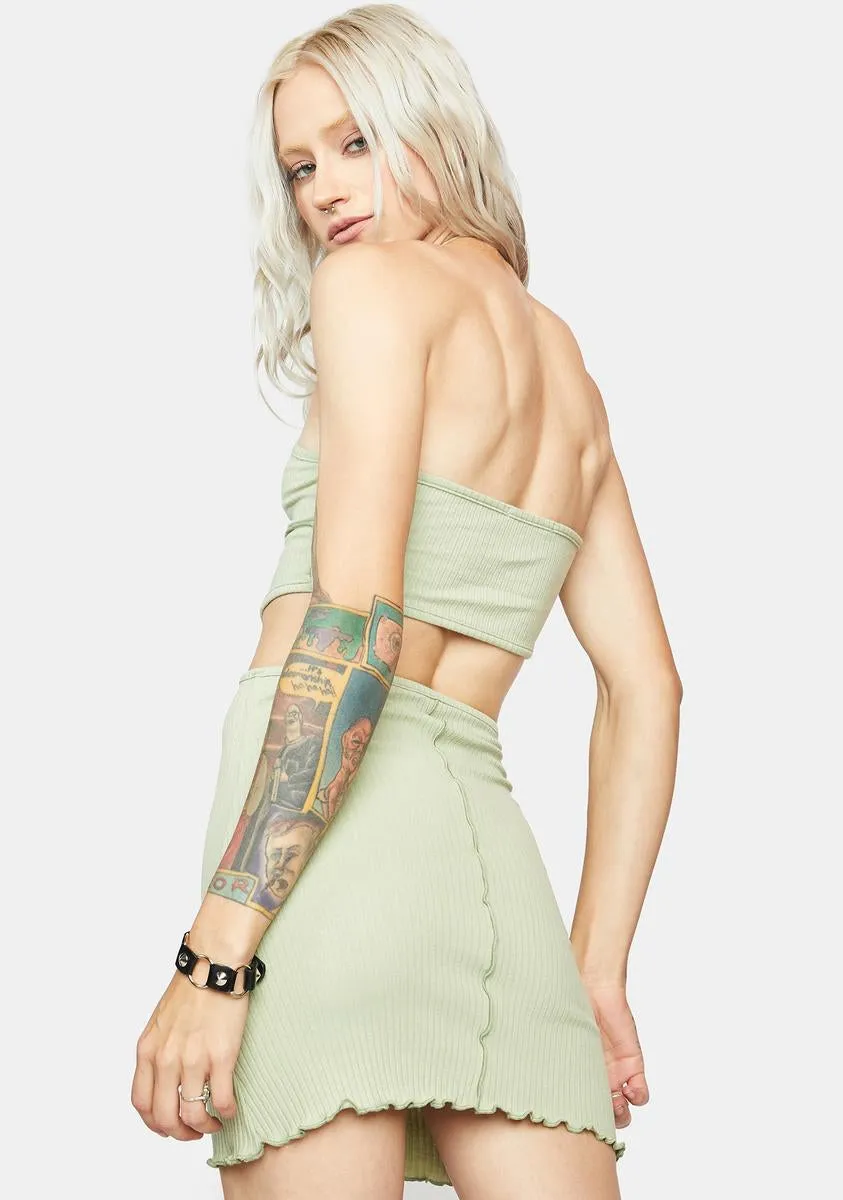 Sage Cutout Mini Dress sold by Dolls Kill product image thumbnail 4