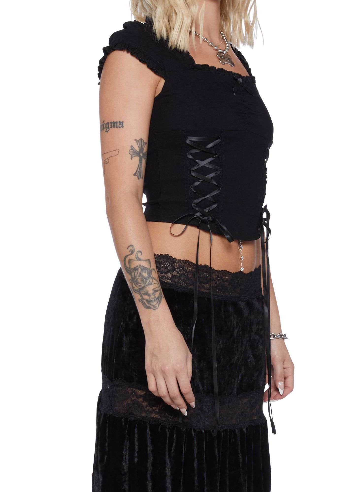 It's Over Lace Up Top sold by Dolls Kill product image thumbnail 5