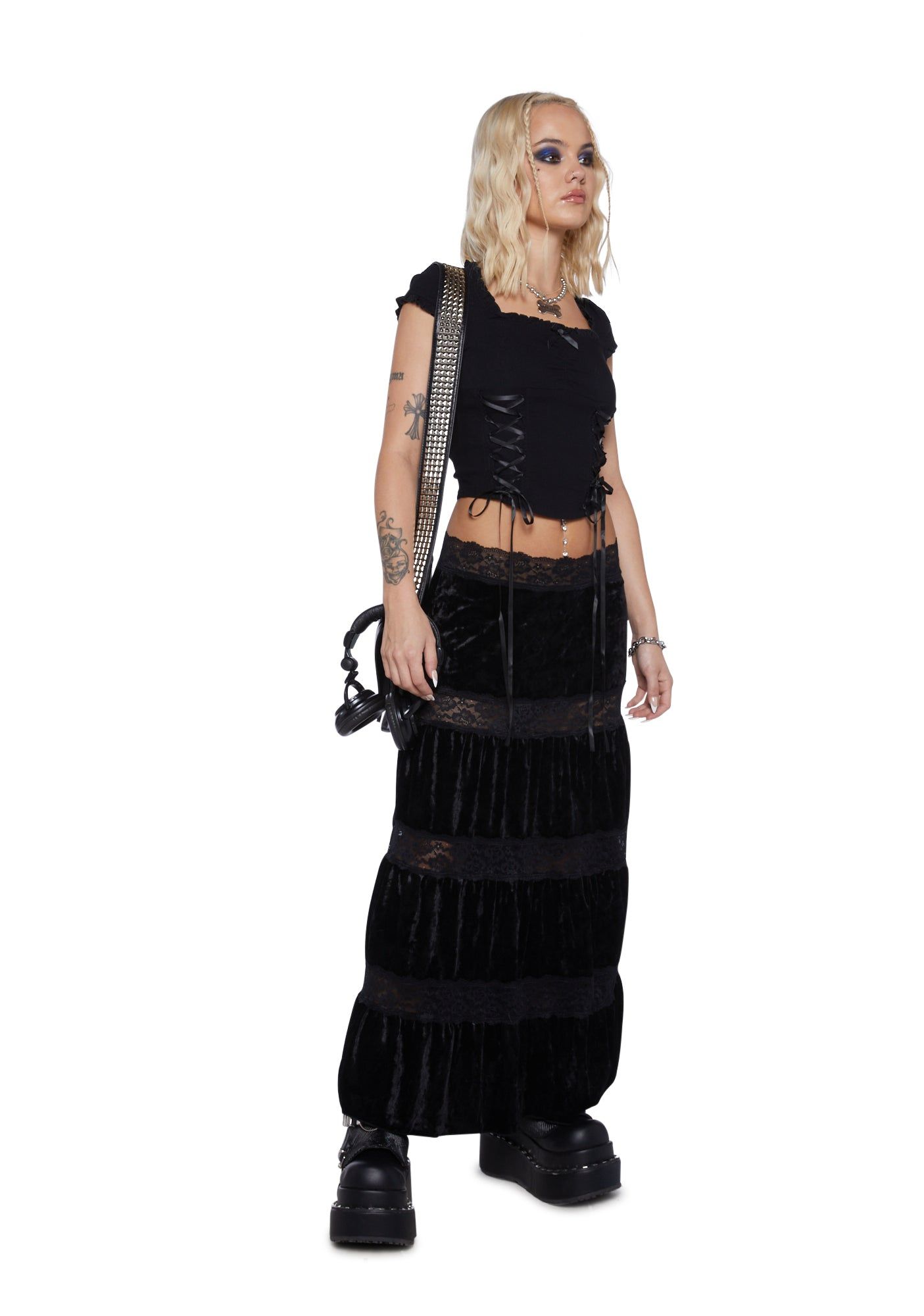 It's Over Lace Up Top sold by Dolls Kill product image thumbnail 2