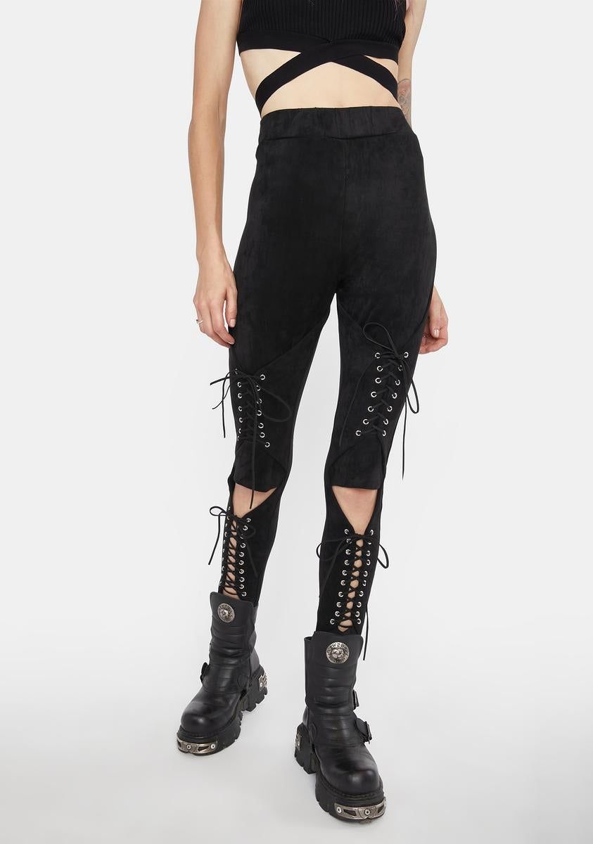 Bad New Kid Lace Up Pants sold by Dolls Kill