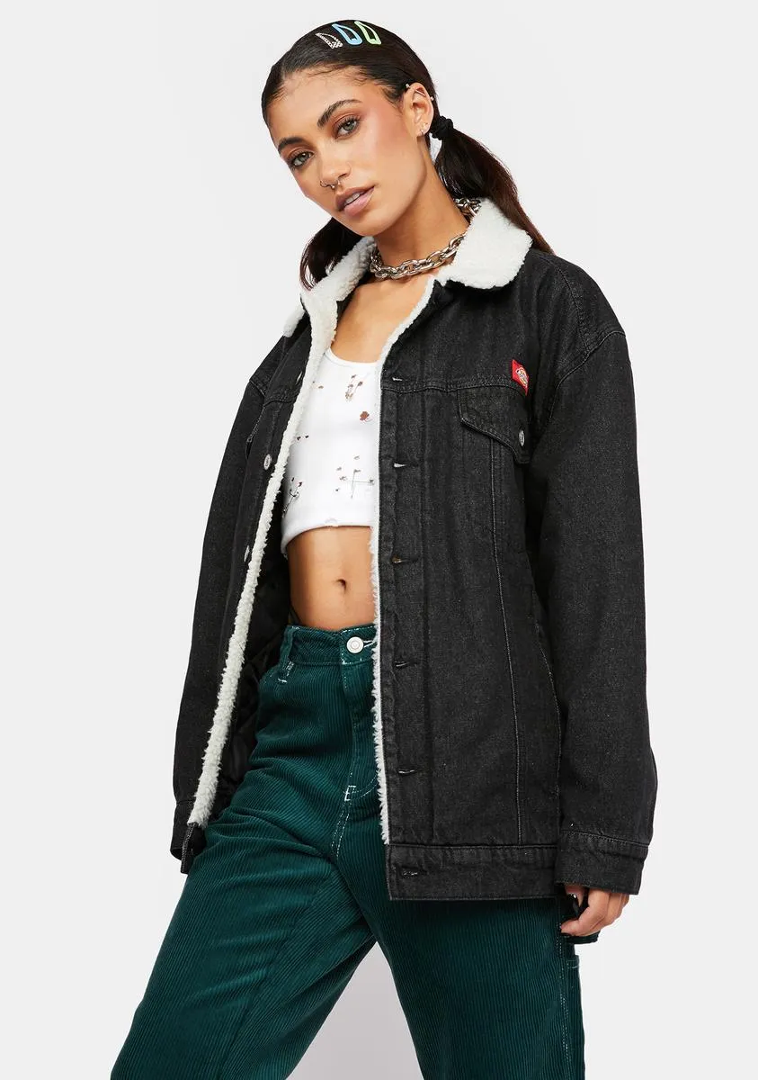 Oversized High Pile Fleece Trucker Jacket sold by Dolls Kill product image thumbnail 2