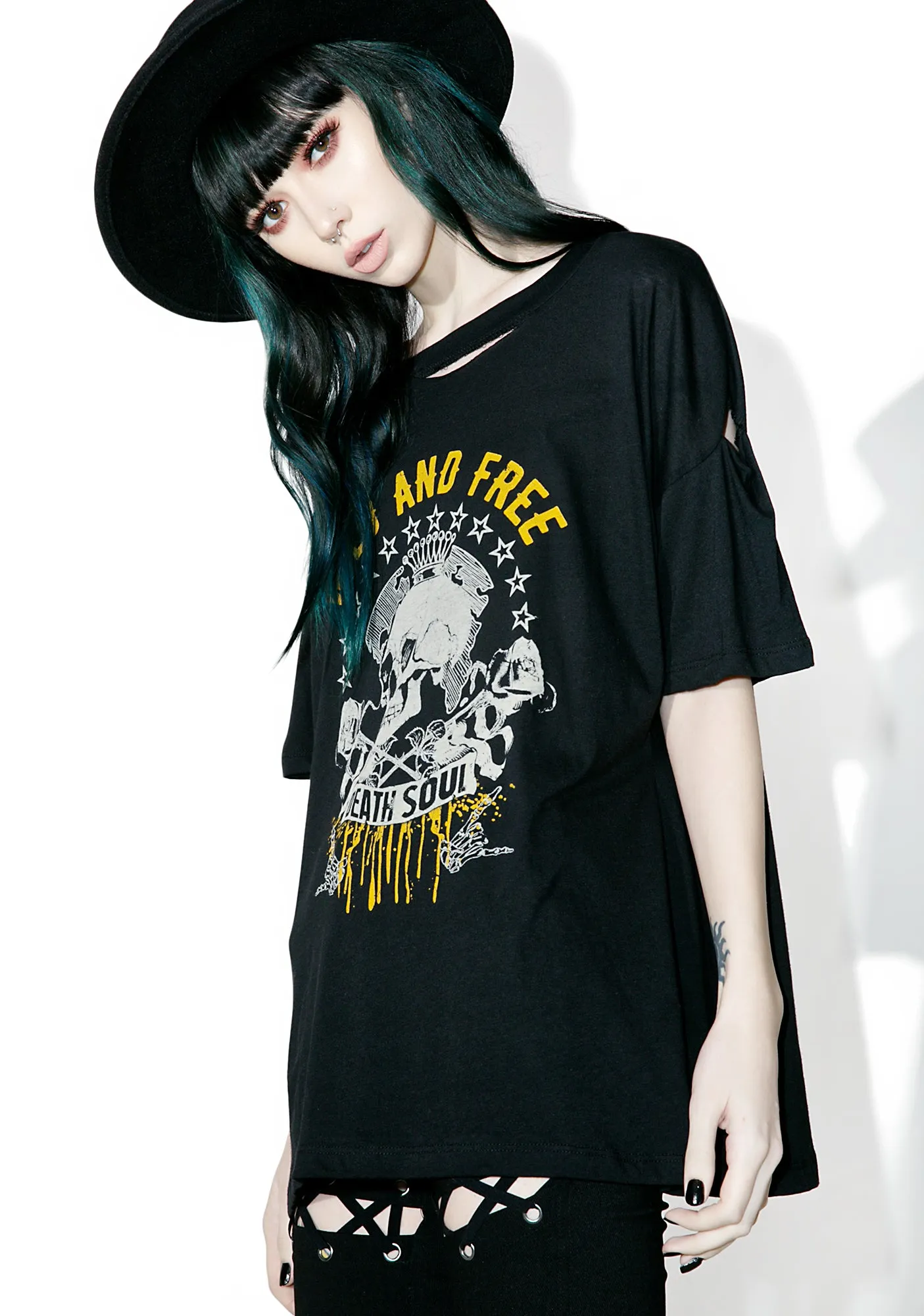 Live Ya Life Distressed Tee sold by Dolls Kill product image thumbnail 3