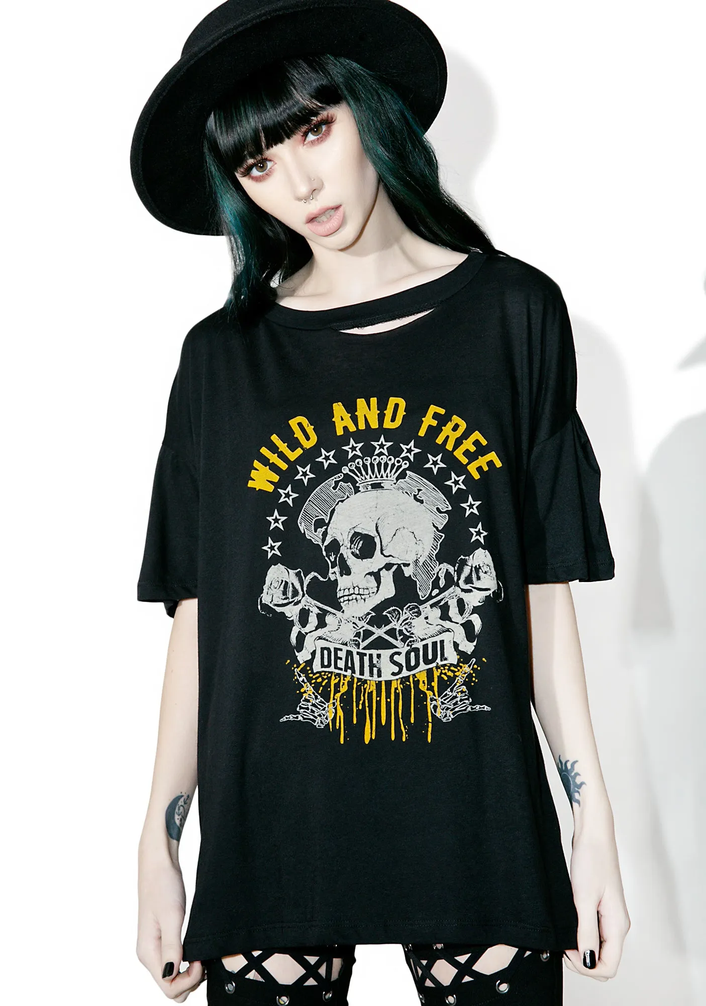 Live Ya Life Distressed Tee sold by Dolls Kill
