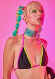 Neon Trim Bra Top sold by Dolls Kill