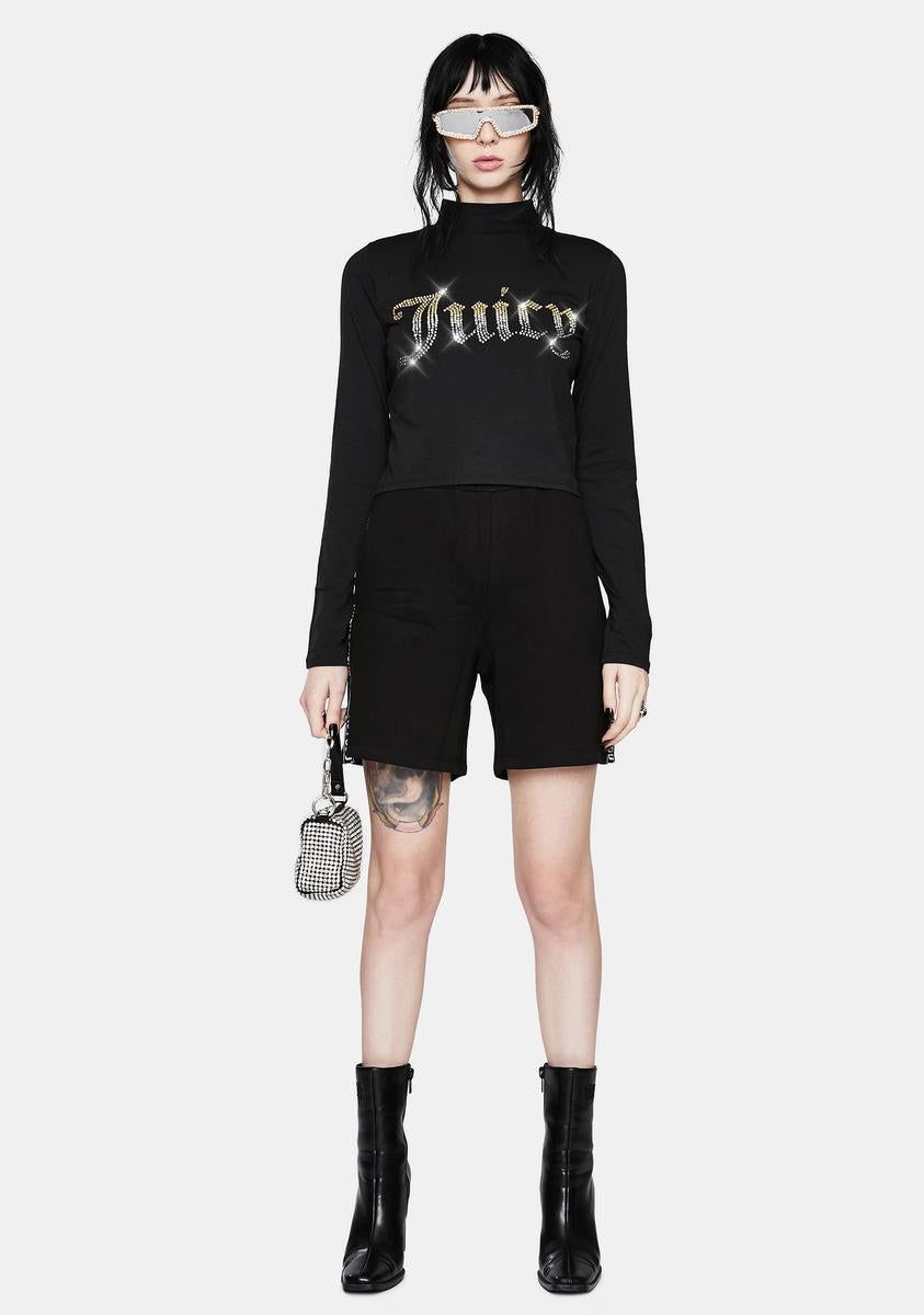Rhinestone Juicy Logo Long Sleeve Top sold by Dolls Kill product image thumbnail 3
