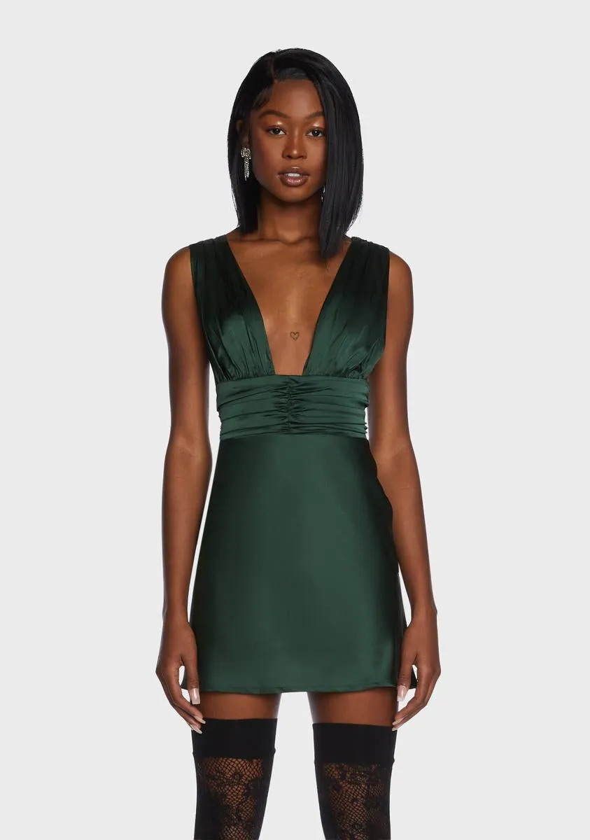 Emerald Tonight's A Celebration Mini Dress sold by Dolls Kill