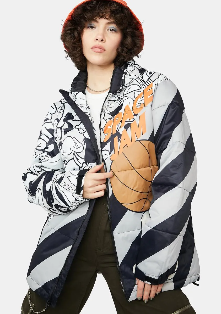 X Space Jam Puffer Jacket sold by Dolls Kill