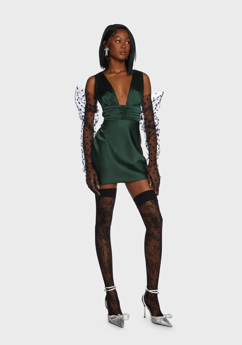 Emerald Tonight's A Celebration Mini Dress sold by Dolls Kill product image thumbnail 5