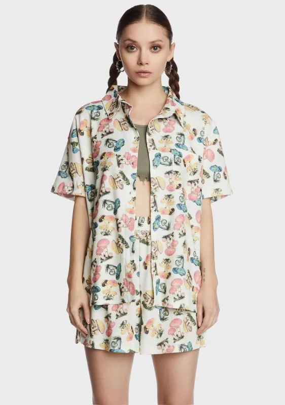 Mushroom Velour Shirt sold by Dolls Kill