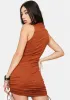 Brown Mini Croc Ady Bodycon Dress sold by Dolls Kill