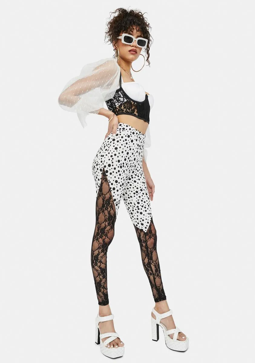 Purely Retro Affair Polka Dot Leggings sold by Dolls Kill product image thumbnail 2