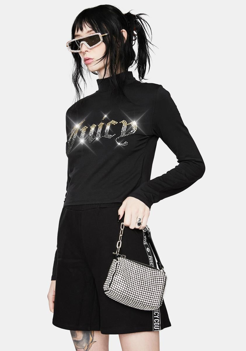 Rhinestone Juicy Logo Long Sleeve Top sold by Dolls Kill product image thumbnail 2