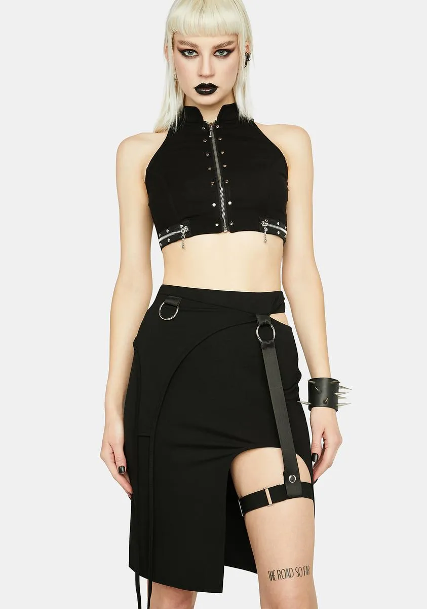 Leg Garter Midi Skirt sold by Dolls Kill product image thumbnail 2