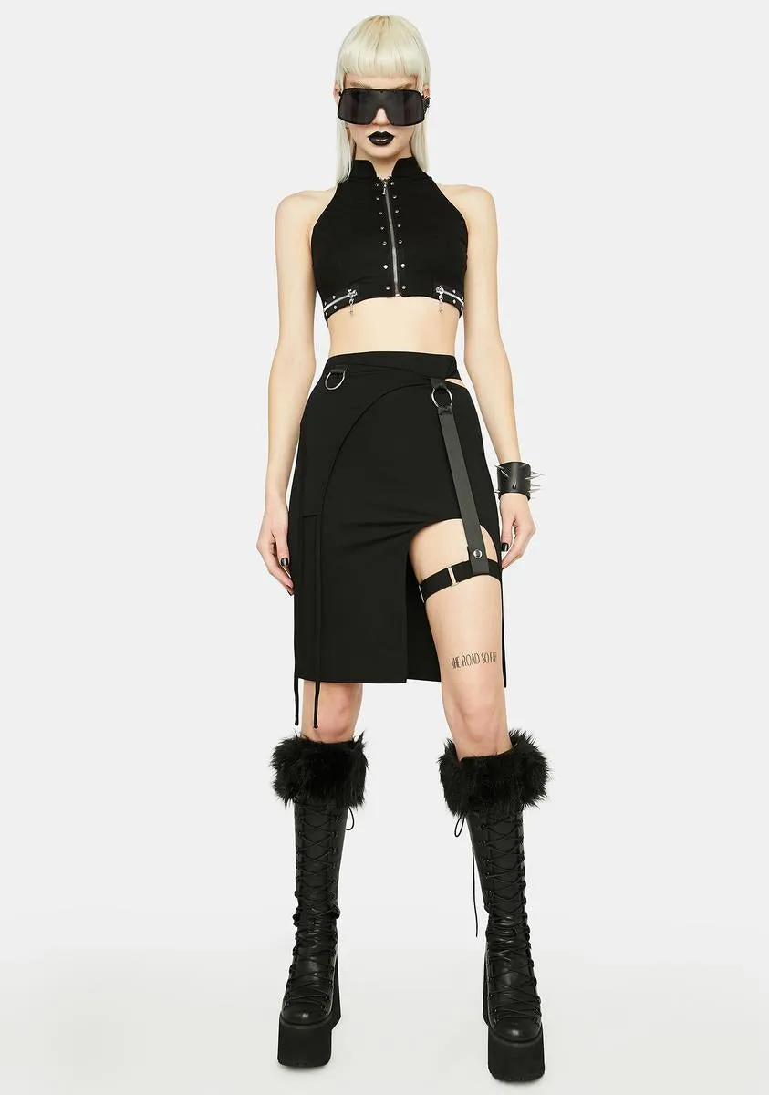 Leg Garter Midi Skirt sold by Dolls Kill product image thumbnail 3