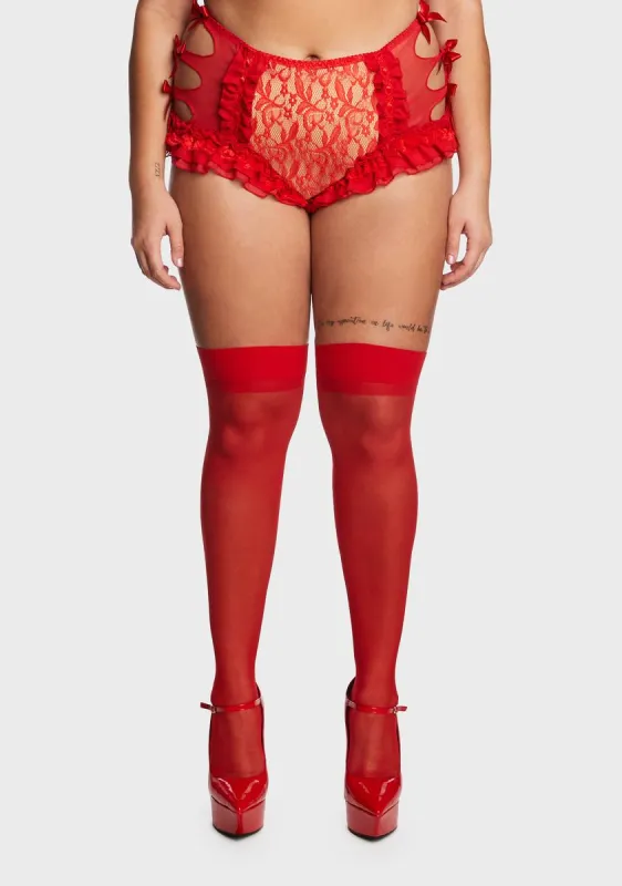 Plus Ruby Everybody Needs Somebody Lace Panties sold by Dolls Kill