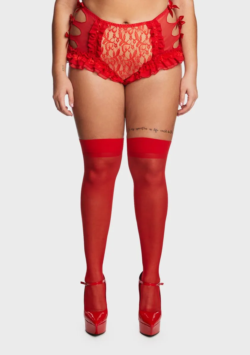 Plus Ruby Everybody Needs Somebody Lace Panties sold by Dolls Kill