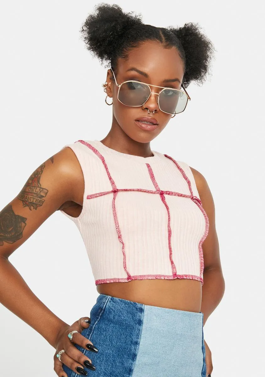 One Love Ribbed Crop Tank sold by Dolls Kill product image thumbnail 2