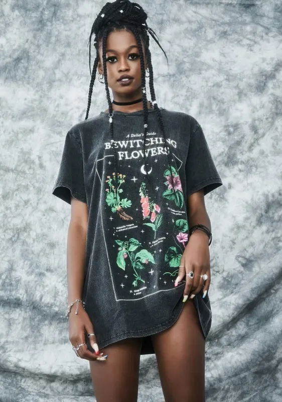 Essential Herbs Oversized Graphic Tee sold by Dolls Kill