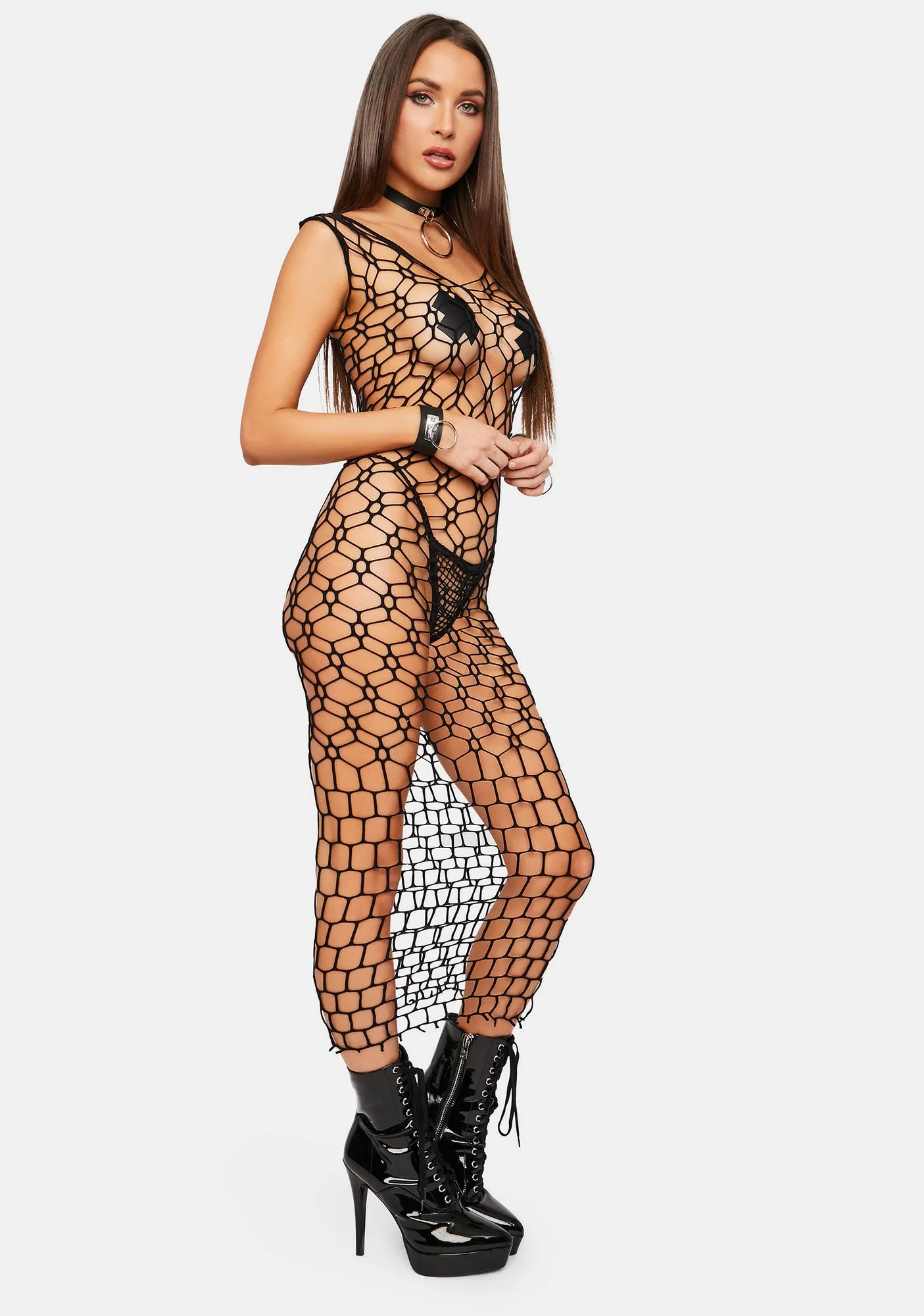 Spell On You Fishnet Maxi Dress sold by Dolls Kill product image thumbnail 3