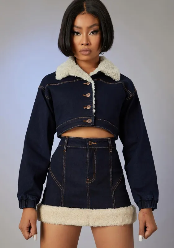 Attention Seeker Denim Puffer Jacket sold by Dolls Kill