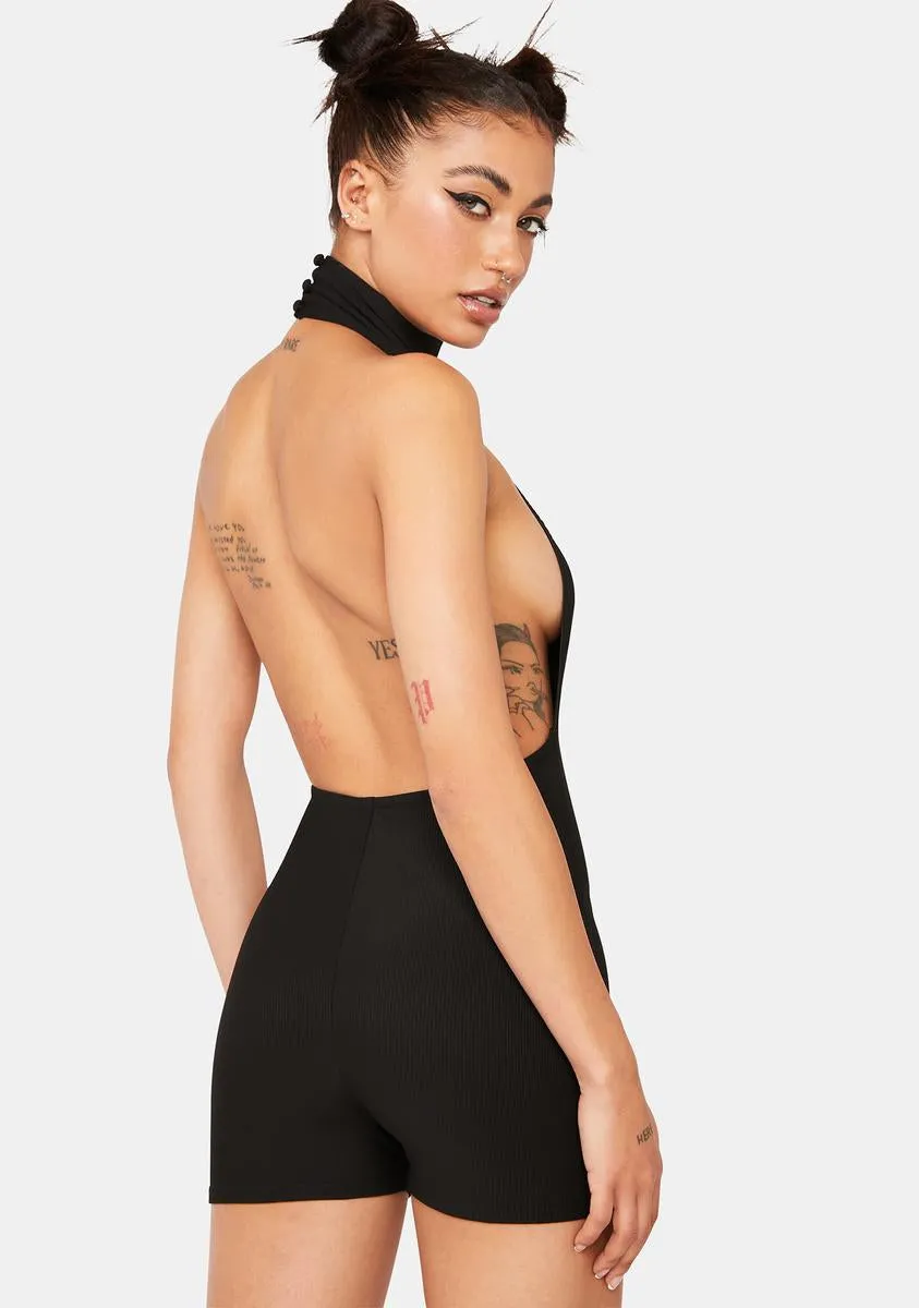 Annie Ribbed Open Back Romper sold by Dolls Kill product image thumbnail 4
