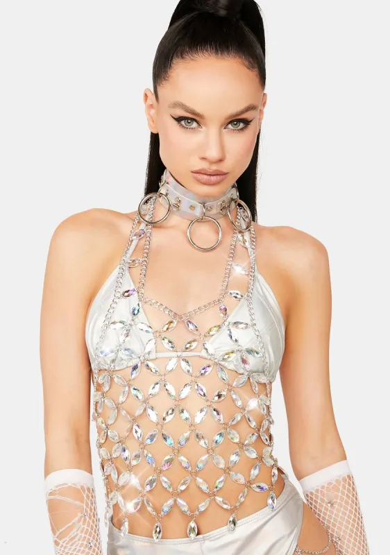 Spread Your Sparkle Chain Top sold by Dolls Kill
