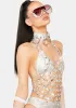 Spread Your Sparkle Chain Top sold by Dolls Kill
