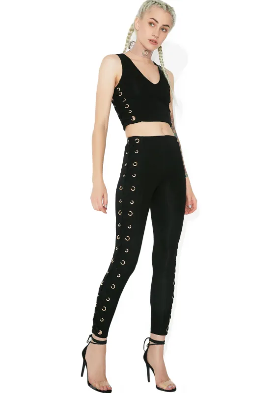 After Midnight Lace-Up Set sold by Dolls Kill