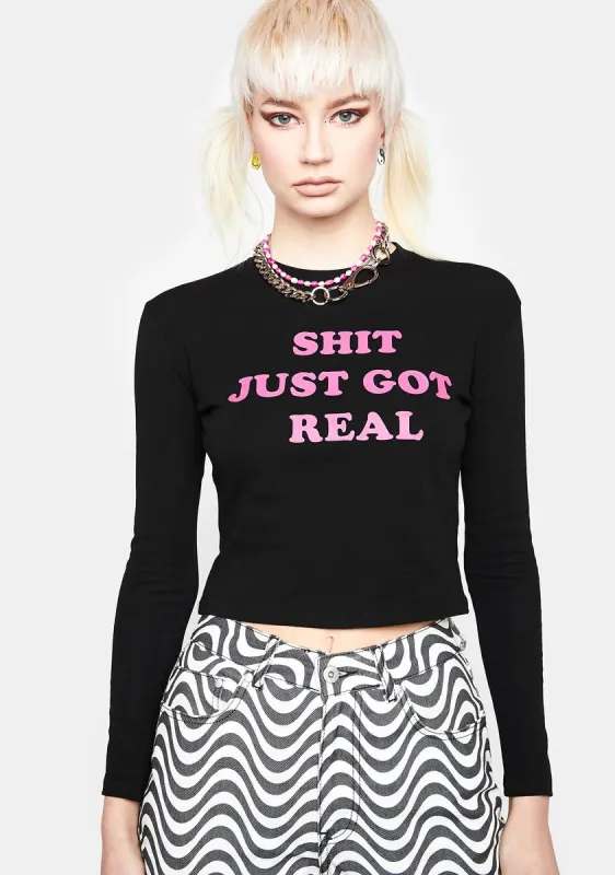 Black Real T-Shirt sold by Dolls Kill