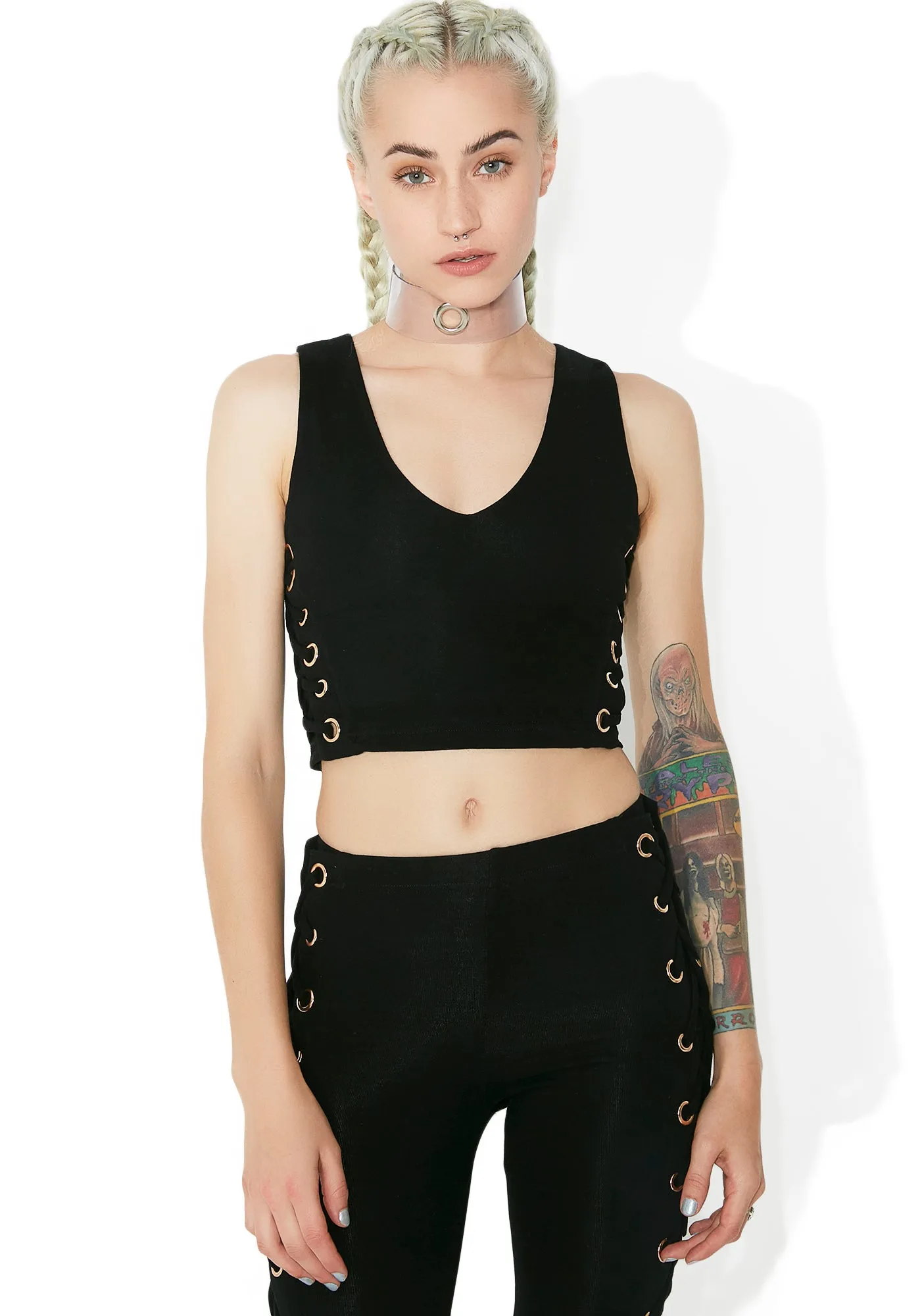 After Midnight Lace-Up Set sold by Dolls Kill product image thumbnail 3