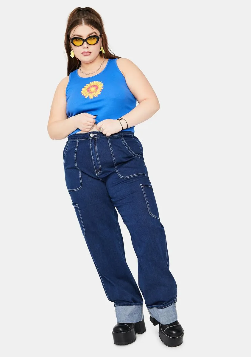 Plus Sun's Coming Up Ribbed Graphic Tank sold by Dolls Kill product image thumbnail 3