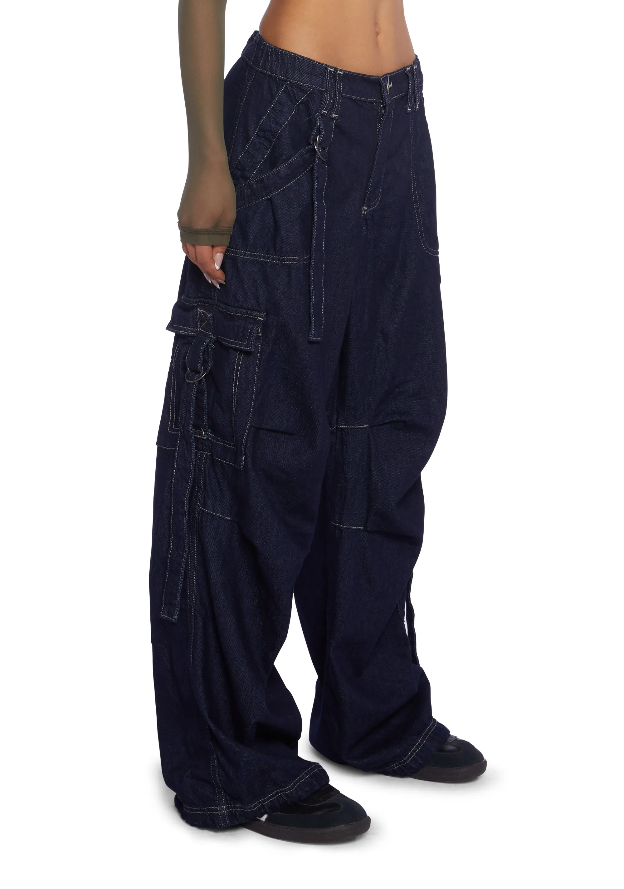 Strappy Cargo Jeans sold by Dolls Kill product image thumbnail 3