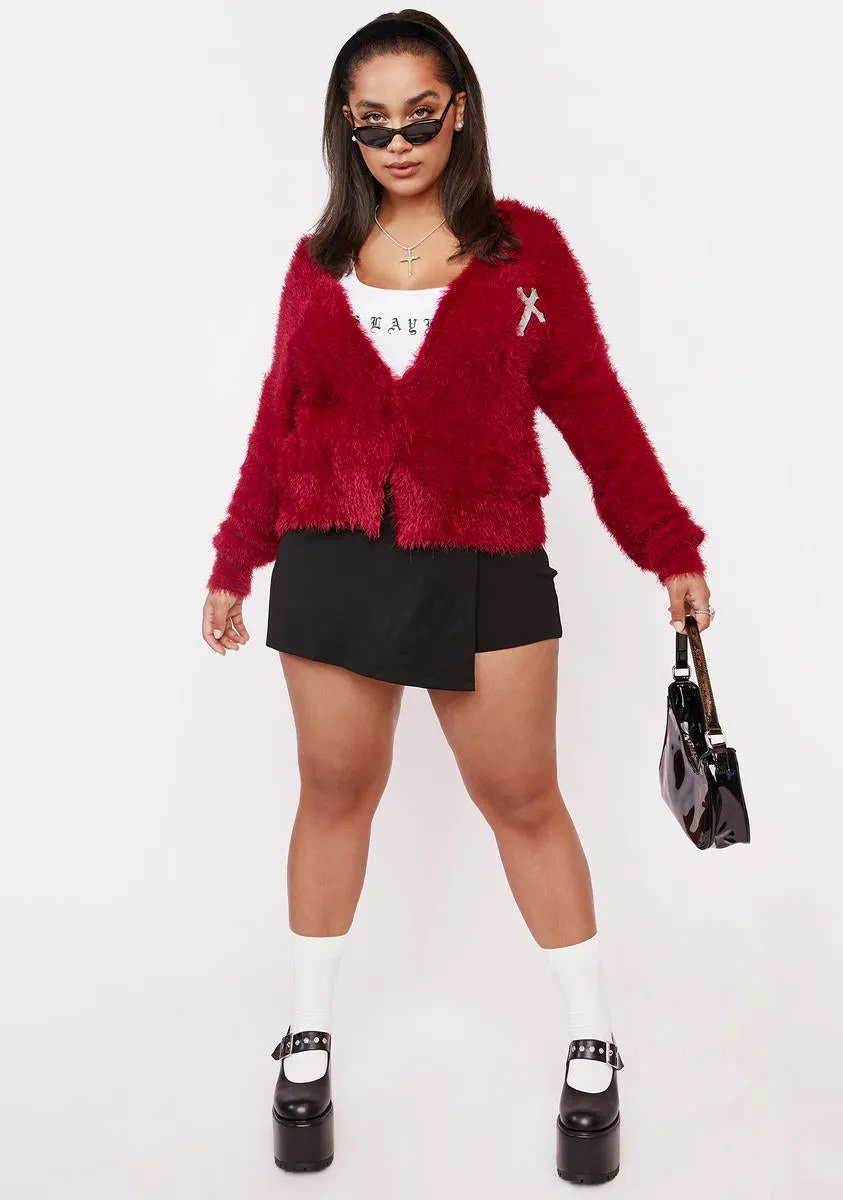 Plus Manipulate Me Fuzzy Cardigan sold by Dolls Kill product image thumbnail 3