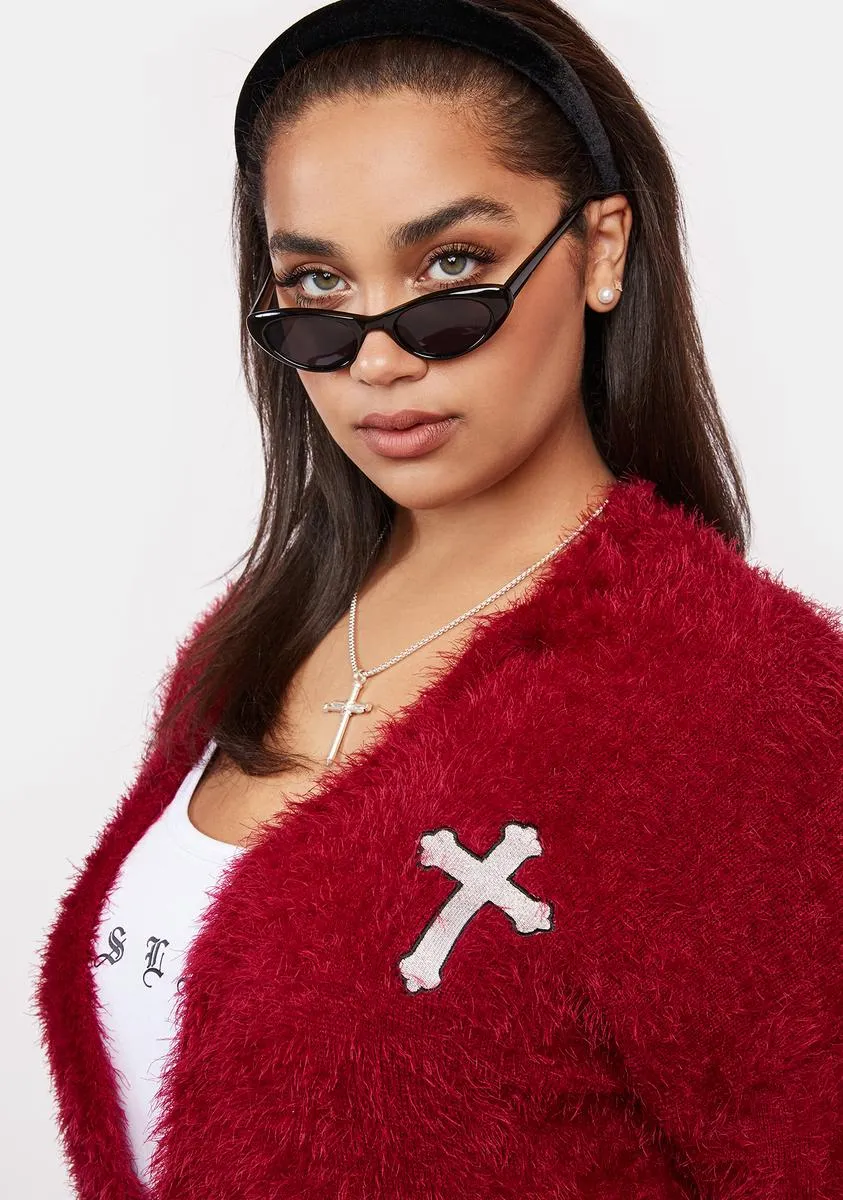 Plus Manipulate Me Fuzzy Cardigan sold by Dolls Kill product image thumbnail 2