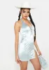 Sky Tied Down Satin Dress sold by Dolls Kill