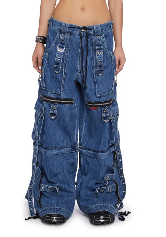 X-Strap Denim Jeans sold by Dolls Kill