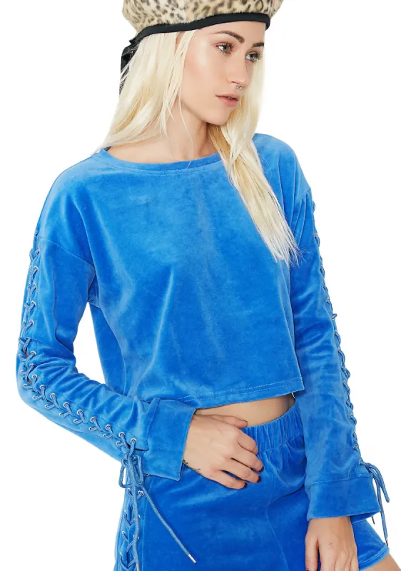 Lick Shots Lace Up Sweatshirt sold by Dolls Kill