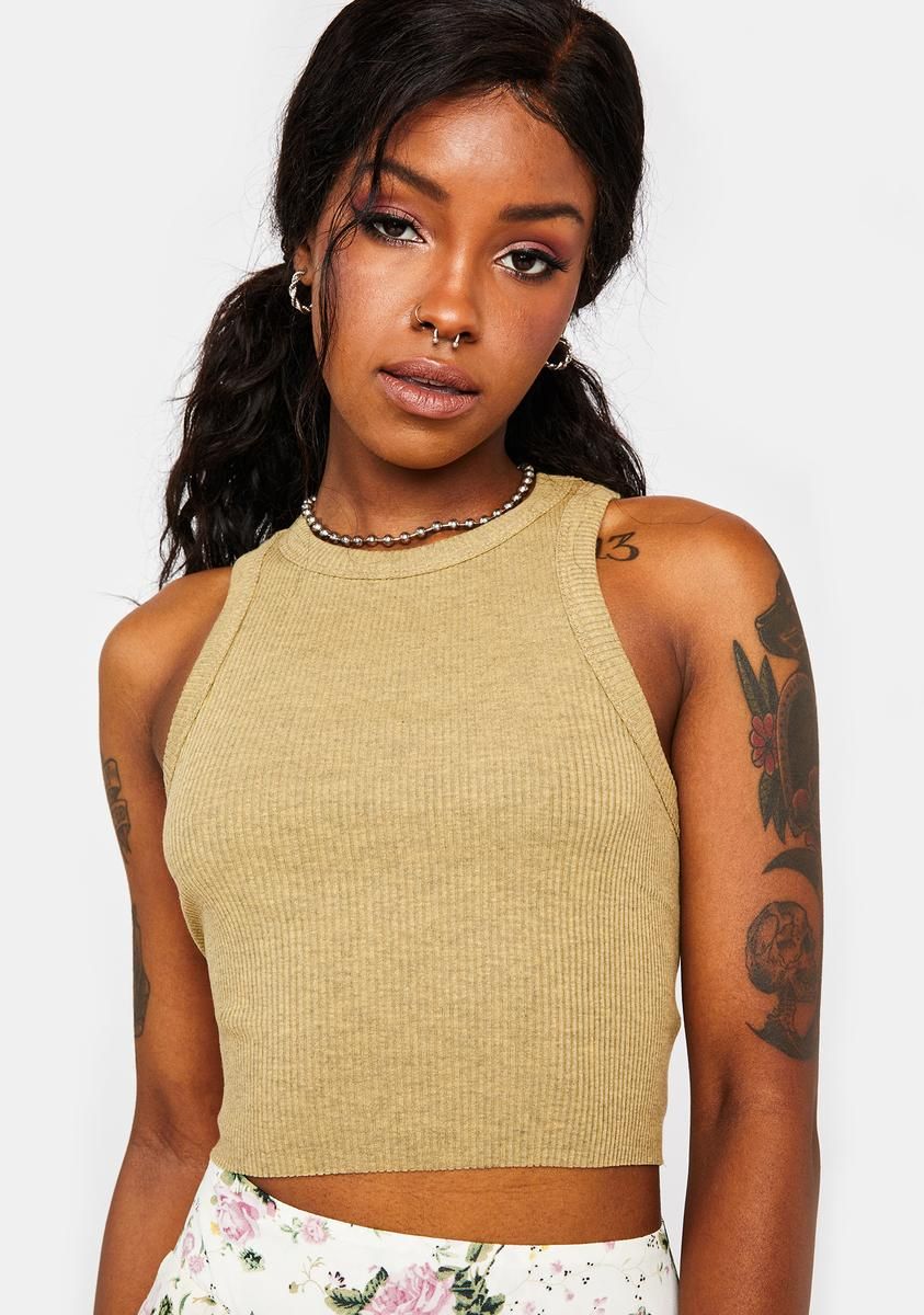 Sand Super Crop Racer Vest sold by Dolls Kill