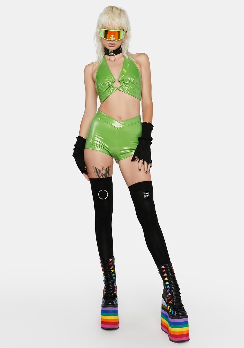 Lime In The Mood Halter Top sold by Dolls Kill product image thumbnail 3