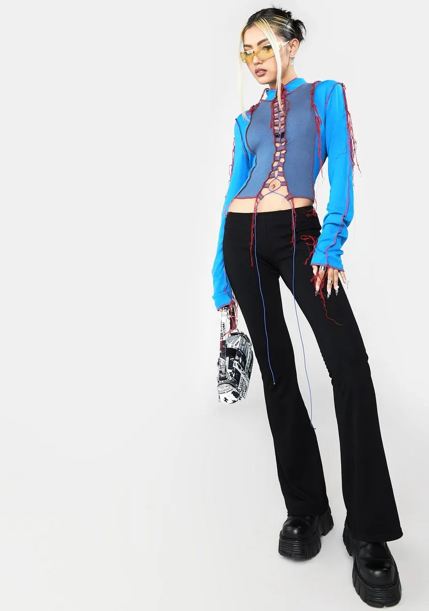 Ur Cancelled Lace Up Crop Top sold by Dolls Kill product image thumbnail 3