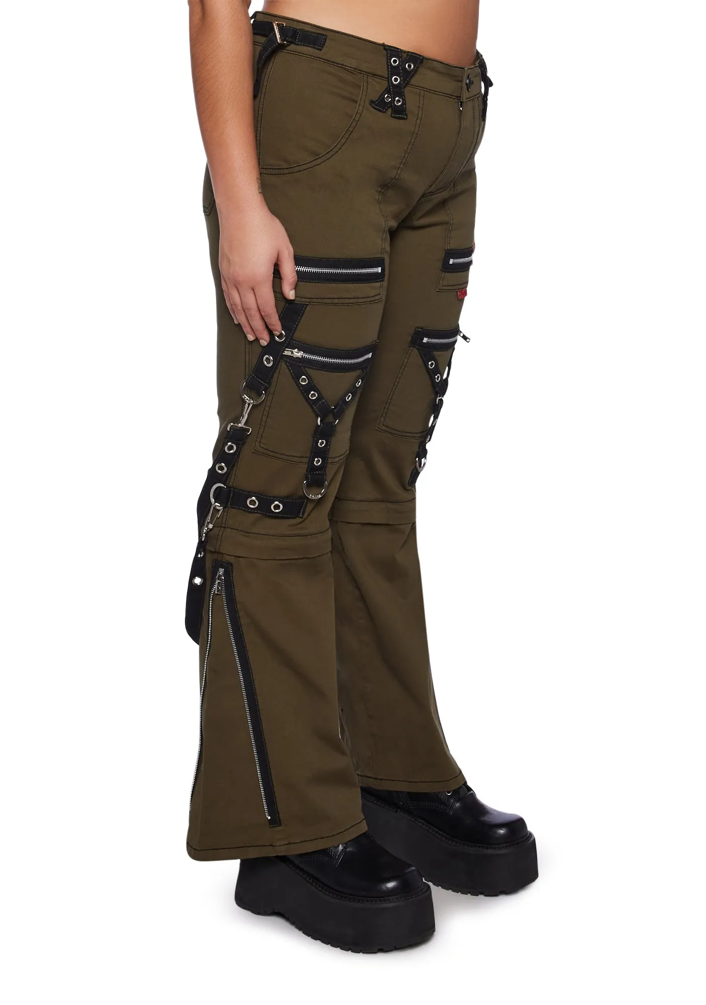 Plus Zip To Zip Pants - Green sold by Dolls Kill product image thumbnail 3