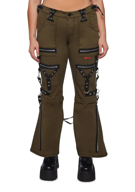 Plus Zip To Zip Pants - Green sold by Dolls Kill