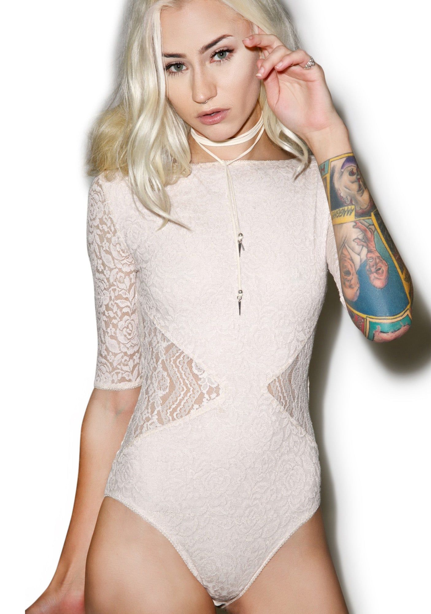 Sweet Talker Lace Bodysuit sold by Dolls Kill product image thumbnail 3