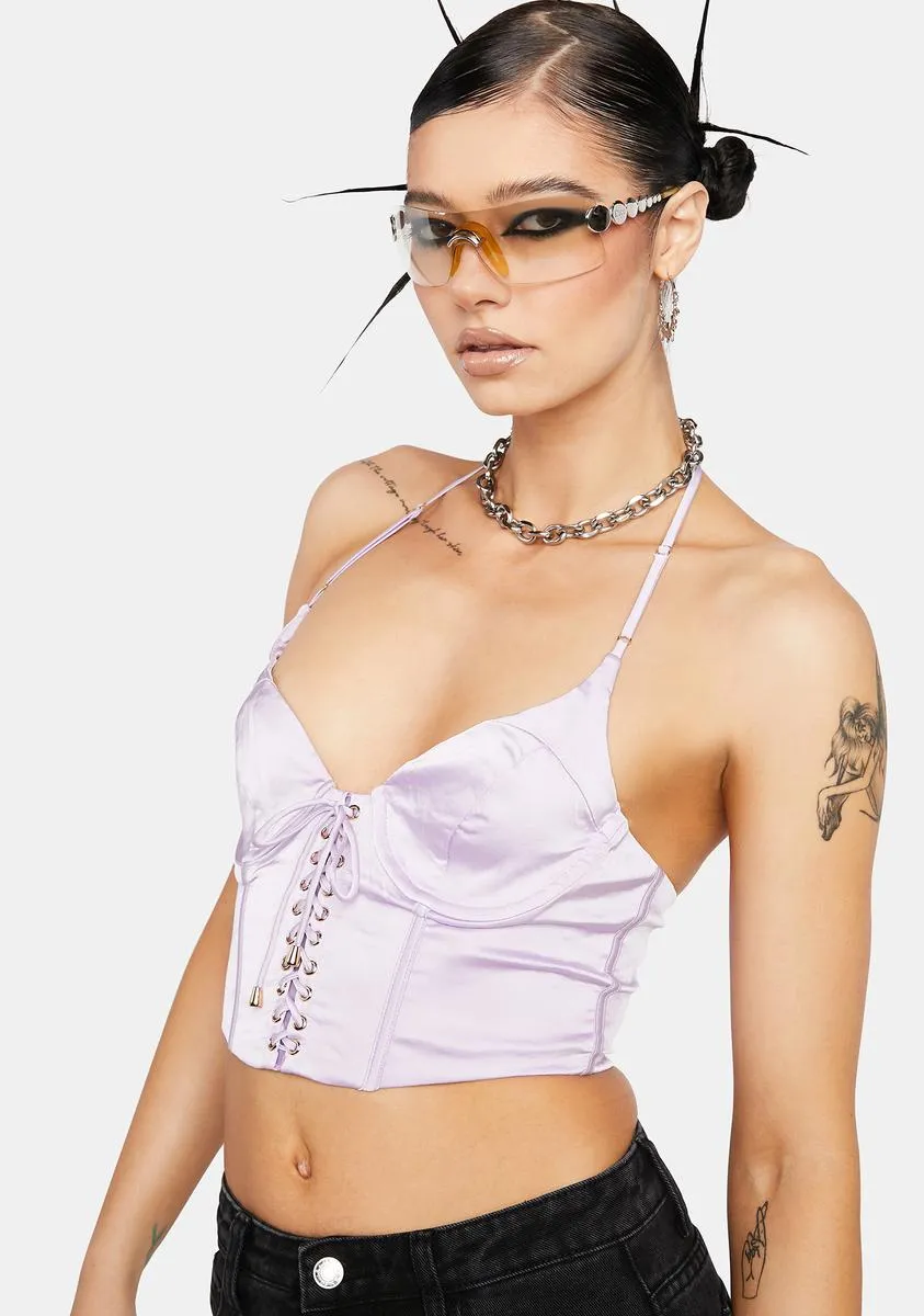 Lilac I'm In Your Area Bustier Top sold by Dolls Kill product image thumbnail 2