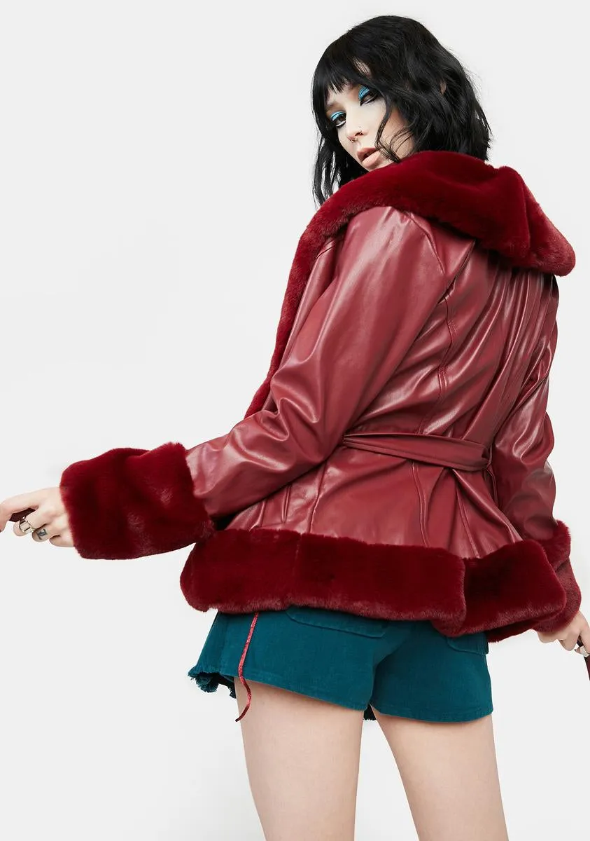 You're So Fine Vegan Leather Jacket sold by Dolls Kill product image thumbnail 4